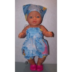 smokjurk setje disney prinsessen blauw baby born 43cm