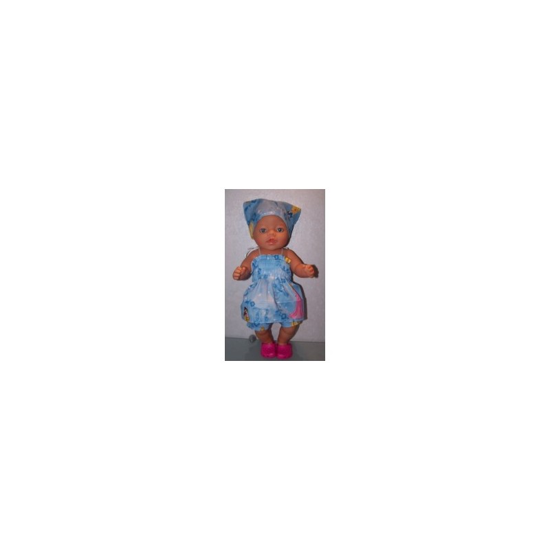 smokjurk setje disney prinsessen blauw baby born 43cm