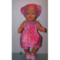 smokjurk setje roze pebbels baby born 43cm