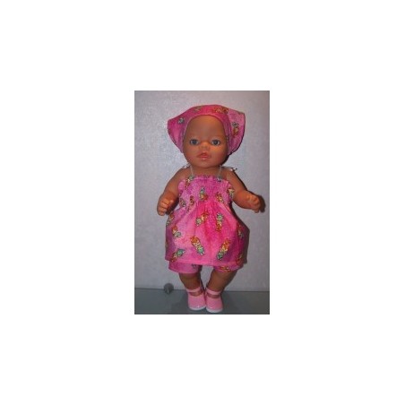smokjurk setje roze pebbels baby born 43cm