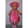 smokjurk setje roze pebbels baby born 43cm