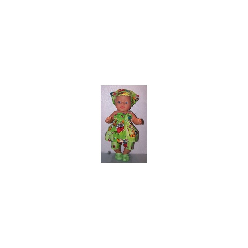 smokjurk setje groen 7 dwergen baby born 43cm