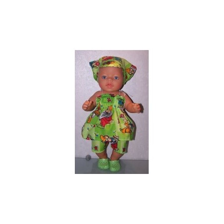 smokjurk setje groen 7 dwergen baby born 43cm