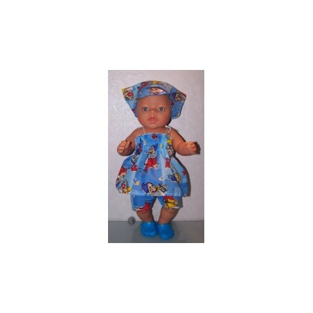smokjurk setje blauw 7 dwergen baby born 43cm