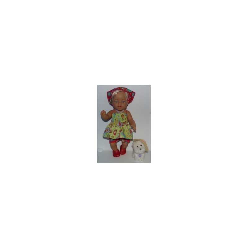 smokjurk setje groen gekleurd baby born 43cm