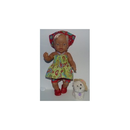 smokjurk setje groen gekleurd baby born 43cm