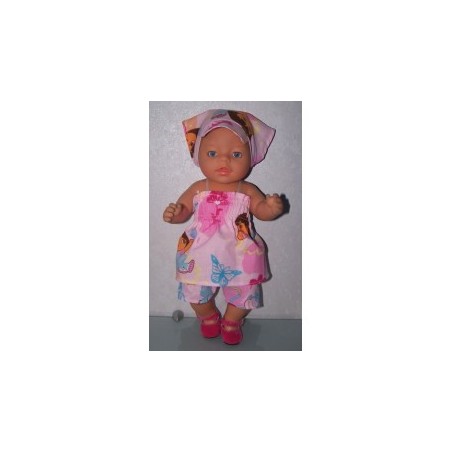 smokjurk setje dora roze vlinders baby born 43cm