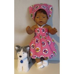 smokjurk setje roze uilen baby born 43cm