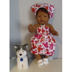smokjurk setje roze vissen baby born 43cm
