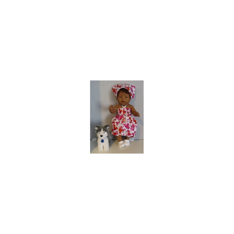 smokjurk setje roze vissen baby born 43cm