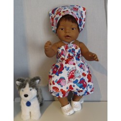 smokjurk setje rode vissen baby born 43cm