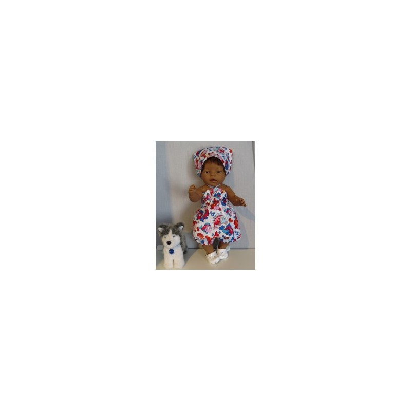 smokjurk setje rode vissen baby born 43cm