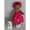 smokjurk setje hard roze met vossen baby born 43cm