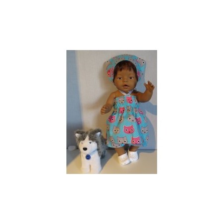smokjurk setje mint katten baby born 43cm