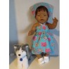 smokjurk setje mint katten baby born 43cm