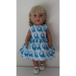 jurk mint vogels baby born 43cm