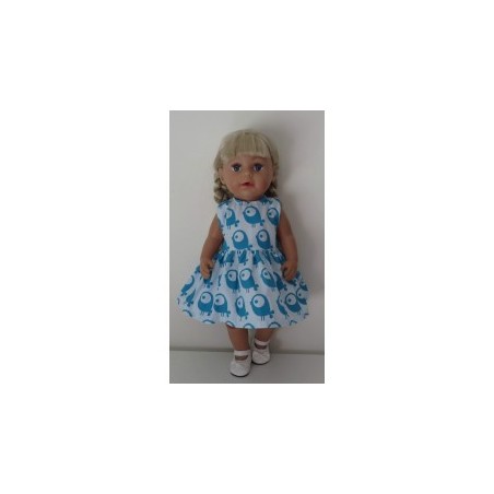 jurk mint vogels baby born 43cm