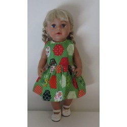 jurk groen baby born 43cm