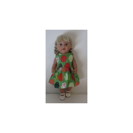 jurk groen baby born 43cm