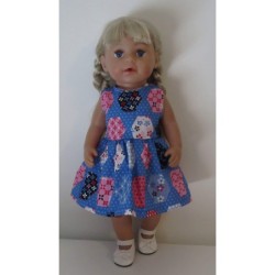 jurk blauw baby born 43cm
