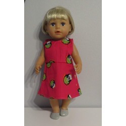 jurk roze pinguins baby born 43cm