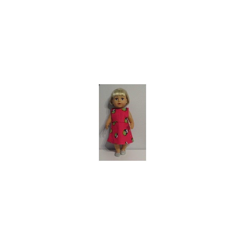 jurk roze pinguins baby born 43cm