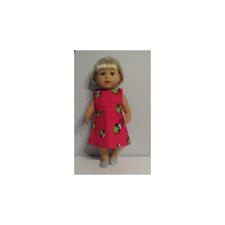jurk roze pinguins baby born 43cm