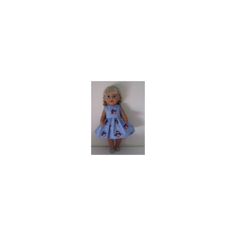 jurk blauw jet baby born 43cm