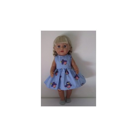 jurk blauw jet baby born 43cm