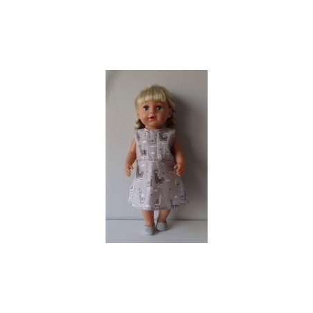 jurk met lama baby born 43cm