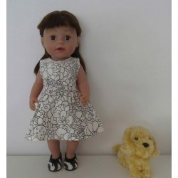 jurk bloemen tover baby born 43cm