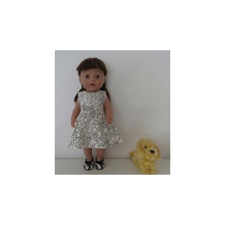 jurk bloemen tover baby born 43cm