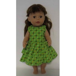 jurk groen sterren baby born 43cm