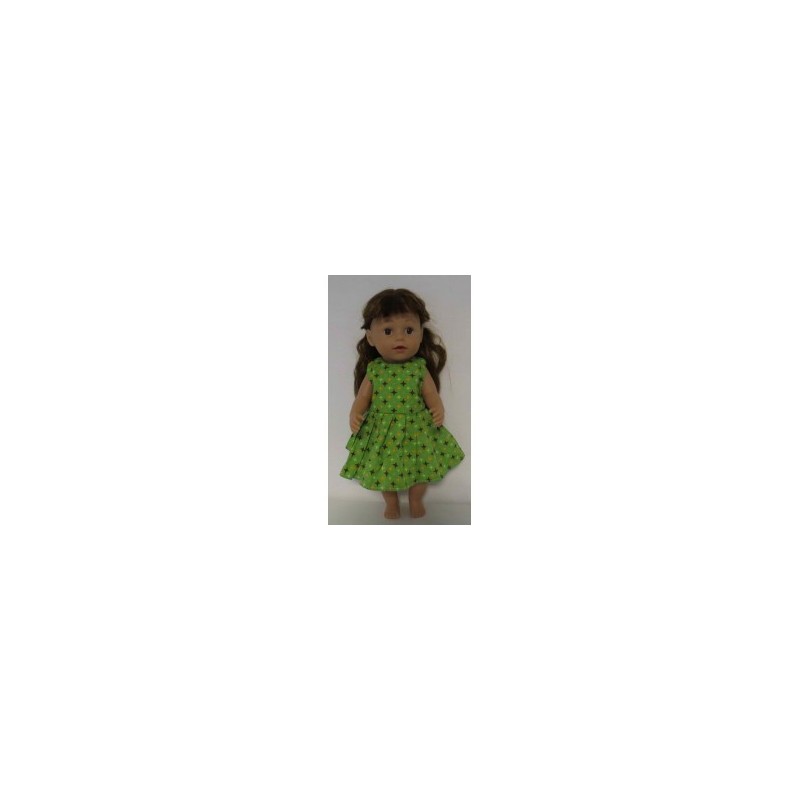 jurk groen sterren baby born 43cm