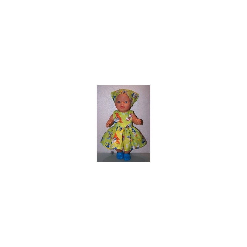 jurk groen donlad duck baby born 43cm