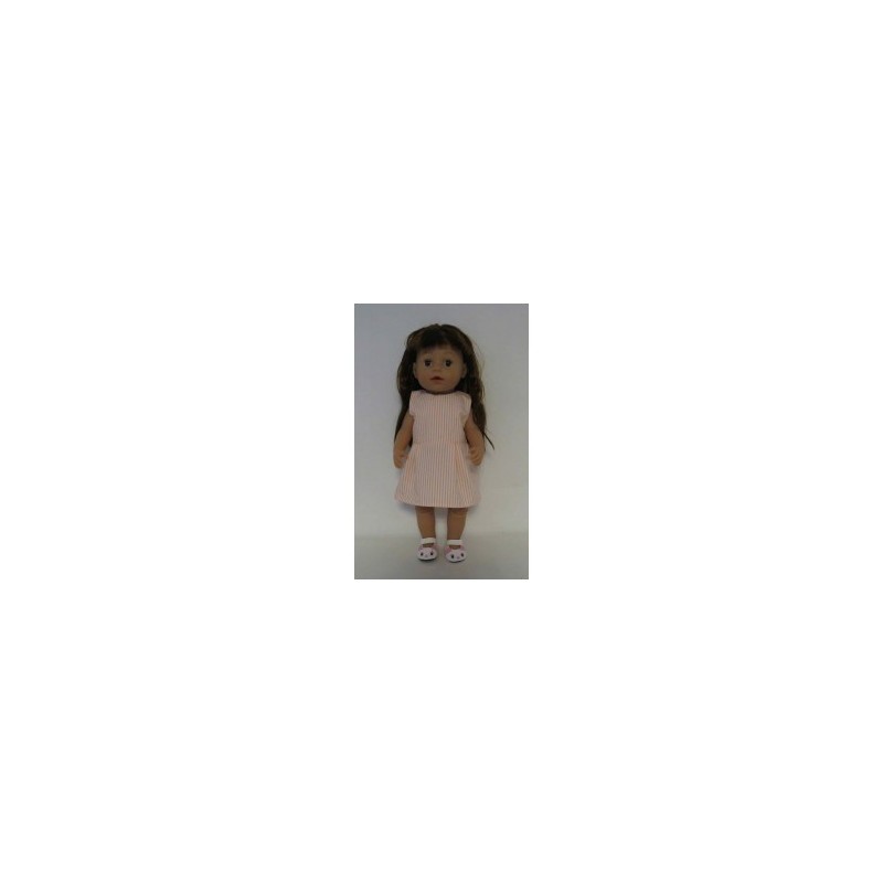 jurk roze gestreept baby born 43cm