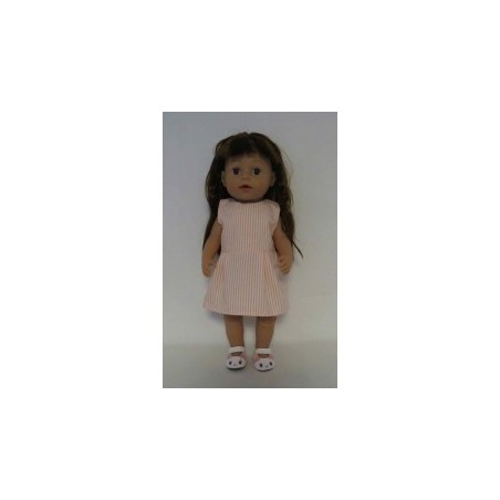 jurk roze gestreept baby born 43cm