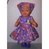 jurk lila donlad duck baby born 43cm