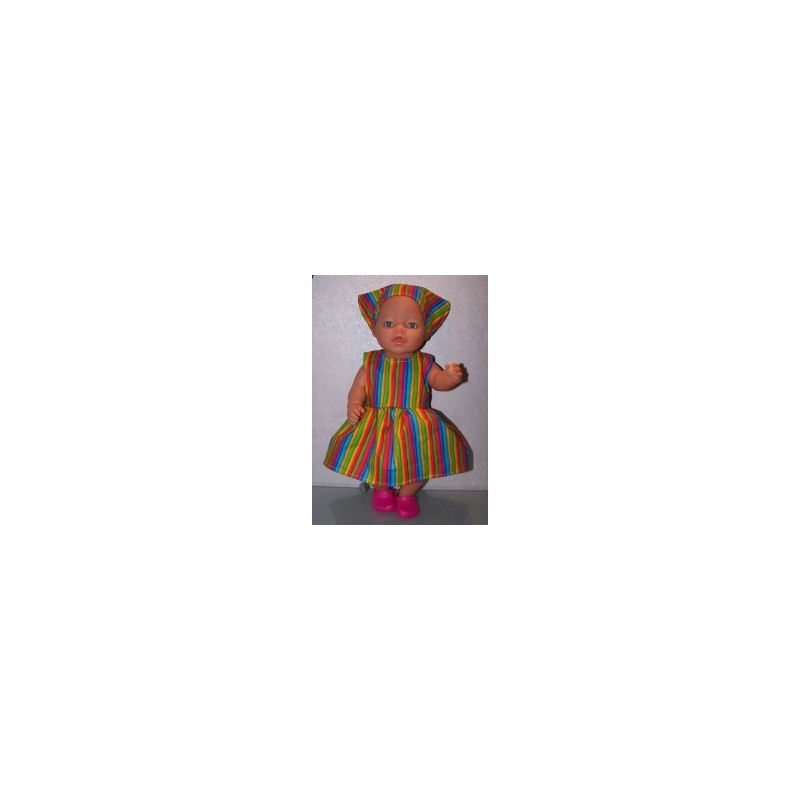 jurk gestreept baby born 43cm