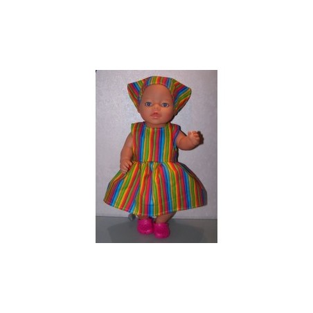 jurk gestreept baby born 43cm