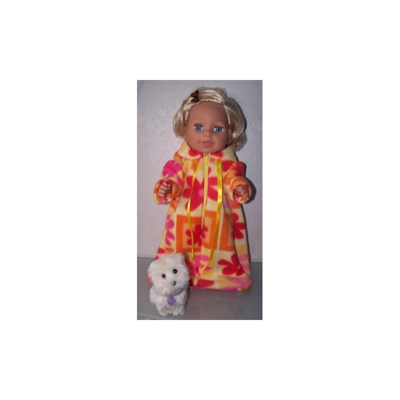 reiszak geel met bloemen baby born 43cm