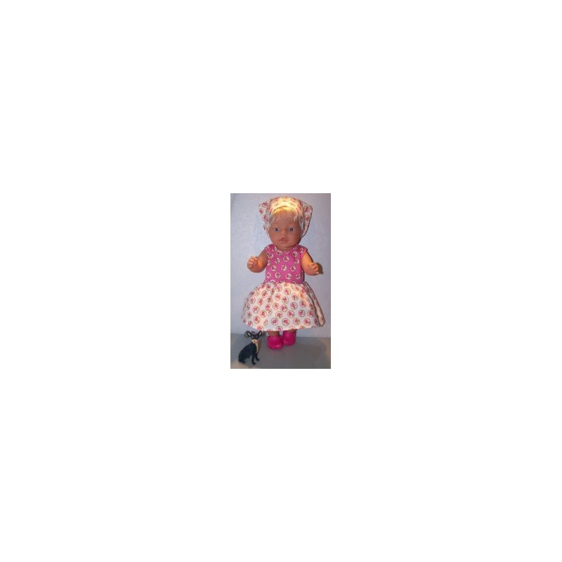 jurk roosjes baby born 43cm