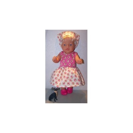 jurk roosjes baby born 43cm