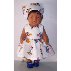 jurk wit disney baby born 43cm