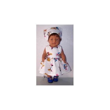 jurk wit disney baby born 43cm