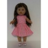 jurk roze met witte bloemen baby born 43cm