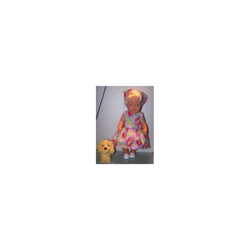 jurk strawberry shortcake lila baby born 43cm
