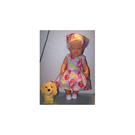 jurk strawberry shortcake lila baby born 43cm