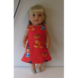 jurk rood joki baby born 43cm