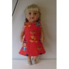 jurk rood joki baby born 43cm